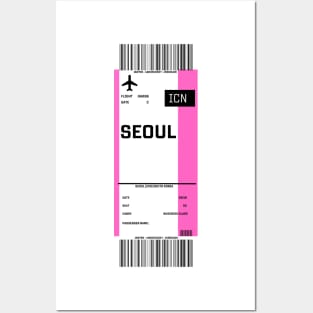 Seoul boarding pass Posters and Art